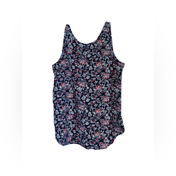 Faded Glory Women's Blue red white Floral Paisley Sleeveless Tank Top Size M - Picture 5 of 8